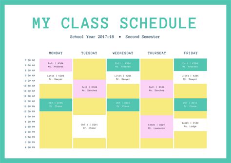 Course Schedule .